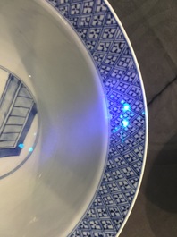 A Chinese blue and white porcelain &quot;Klapmuts&quot; bowl, Kangxi mark and of the period