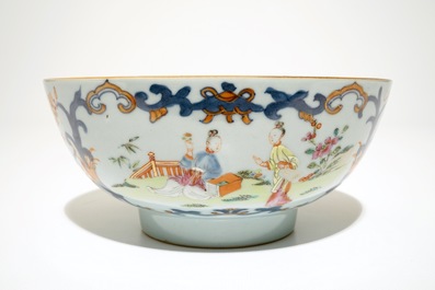 Un bol en porcelaine de Chine rose-imari aux &quot;longues dames&quot;, Qianlong