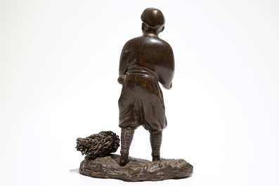 Un mod&egrave;le d'un homme en bronze, Japon, Meiji