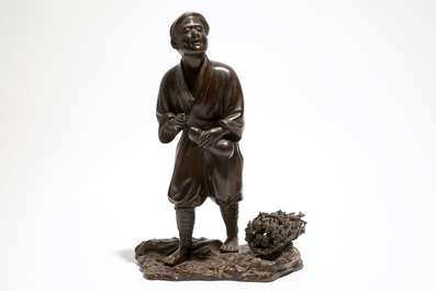 Un mod&egrave;le d'un homme en bronze, Japon, Meiji