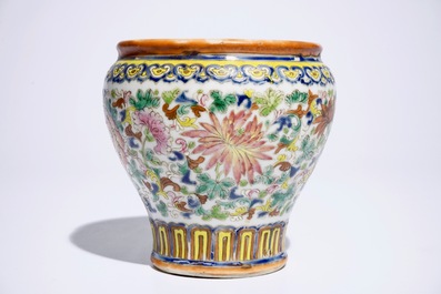A Chinese famille rose spittoon for the Peranakan or Nyonya market, 19th C.