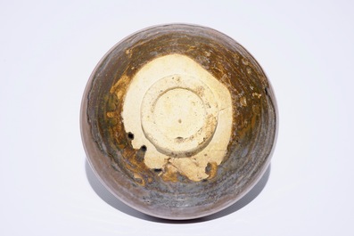 A Chinese Jian black and brown splashed bowl, Song