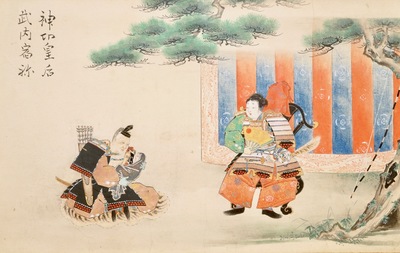 Three Japanese paintings on paper, Meiji/Taisho, 19/20th C.