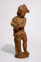 Attr. to Lodewyck Willemsens (Antwerp, 1630-1702), a large terracotta model of a putto