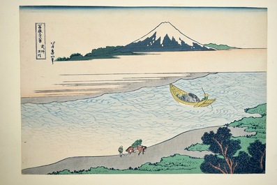 Onze estampes japonaises, incl. oeuvres par Hokusai, 19/20&egrave;me