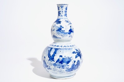 Een Chinese blauwwitte kalebasvaas, Transitie periode