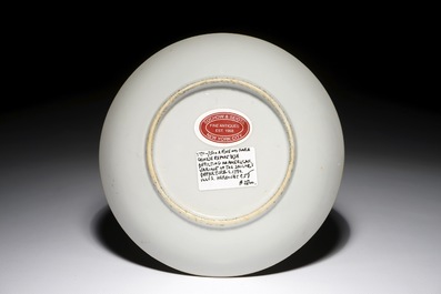 A Chinese export porcelain &quot;The Sailor's Farewell&quot; saucer dish, Qianlong