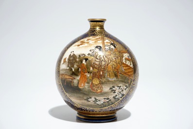 A fine Japanese Satsuma Kinkozan vase, Meiji, 19th C.