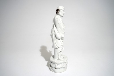 A Chinese Dehua blanc de Chine model of the immortal Li Tieguai, 19th C.