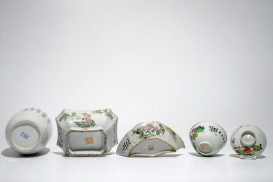 A collection of Chinese qianjiang cai wares, 19/20th C.