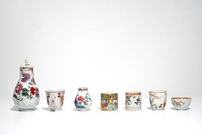 Une collection en porcelaine de Chine famille rose, Yongzheng/Qianlong