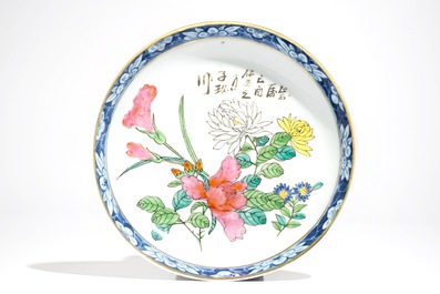 Vier diverse Chinese famille rose en monochrome stukken, 19/20e eeuw
