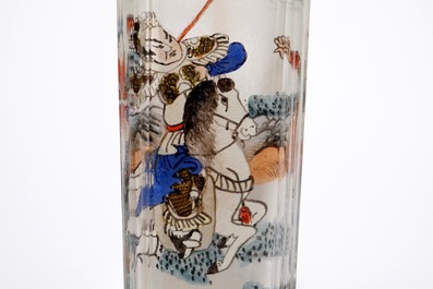 A Chinese inside-painted glass snuff bottle, 20th C.