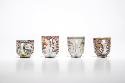 Douze tasses en porcelaine de Chine famille rose, Yongzheng/Qianlong