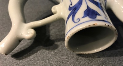 A Chinese blue and white jug, Transitional period