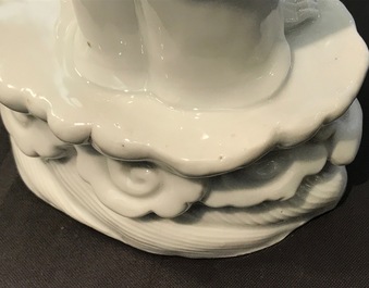 Un mod&egrave;le de l'immortel Li Tieguai en porcelaine blanc de Chine de Dehua, 19&egrave;me