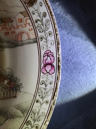 A rare Chinese famille rose cup and saucer, Qianlong