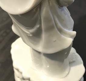 Un mod&egrave;le de l'immortel Li Tieguai en porcelaine blanc de Chine de Dehua, 19&egrave;me