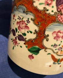 Six chopes en porcelaine de Chine famille rose et verte, Kangxi/Qianlong