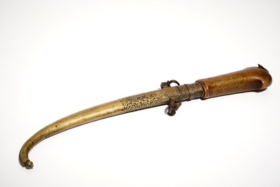 A Moroccan dagger with rhinoceros horn hilt, 19th century