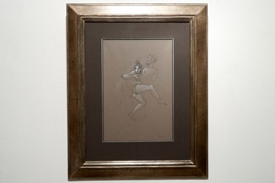 Fini, L&eacute;onor (France, 1908 - 1996), Deux danseurs, gouache et encre sur papier