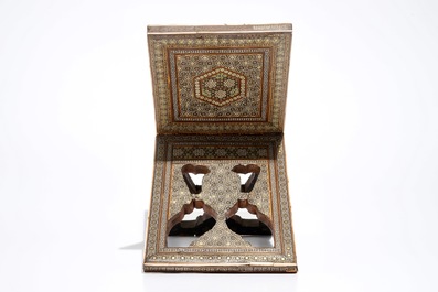 A Mughal ivory inlaid quran stand, India, 18/19th C.