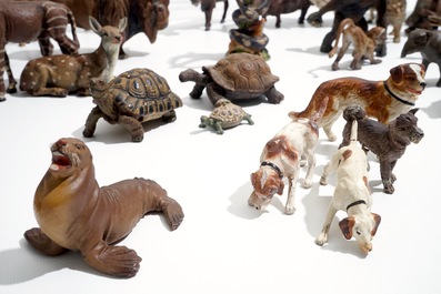 Un ensemble de mod&egrave;les d'animaux en elastolin et lineol, Hausser, Allemagne, 1&egrave;re moiti&eacute; du 20&egrave;me