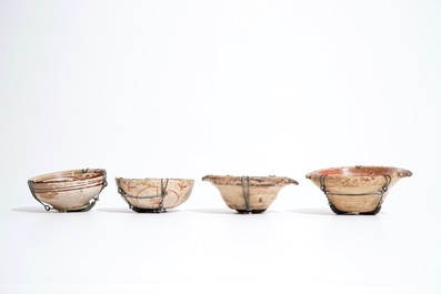 Four early Hispano-Moresque luster glazed bowls, Manises and Valencia, 15/16th C.