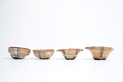 Four early Hispano-Moresque luster glazed bowls, Manises and Valencia, 15/16th C.