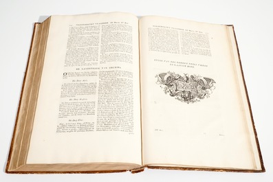 Verheerlykt Vlaandre, Flandria Illustrata, drie delen in twee volumes, Anthoni Sanderus, 1735