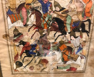 Quatre miniatures perses, Iran, 19&egrave;me