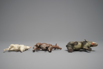 A collection of German elastolin and lineol animal toy figures, Hausser, 1st half 20th C.