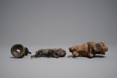 A collection of German elastolin and lineol animal toy figures, Hausser, 1st half 20th C.