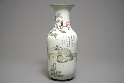 A fine Chinese qianjiang cai vase, 19/20th C.