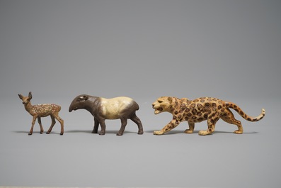 A collection of German elastolin and lineol animal toy figures, Hausser, 1st half 20th C.