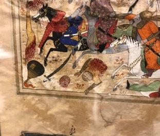 Quatre miniatures perses, Iran, 19&egrave;me