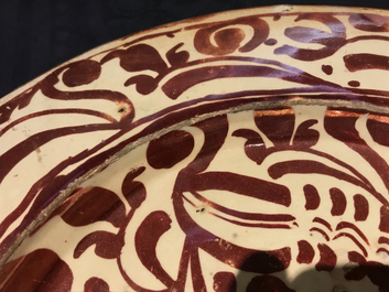 A Hispano-Moresque luster glazed portrait dish, Spain, 17th C.