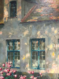 Verbrugghe, Charles (Belgium, 1877-1974), &quot;Bruges Beguinage&quot;, dated 1951 (?), oil on panel