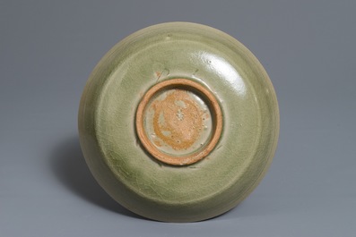 A Chinese carved Yaozhou dish, probably Song