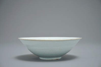 A Chinese incised qingbai bowl with underglaze floral design, Song or Ming