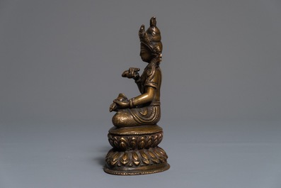 Un Bouddha Vajrasattva en bronze, Chine, 19&egrave;me