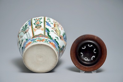 19世纪 五彩神话动物瓷罐