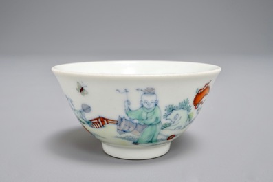 19-20世纪 雍正 玩童茶碗