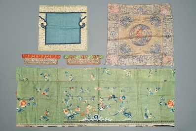 A collection of Chinese silk embroideries, 18/19th C.