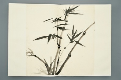 A Chinese album with paintings of blossoming branches, 20th C.