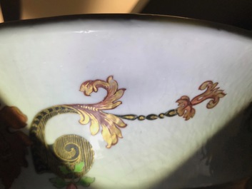 Un rafraichissoir &agrave; bouteilles en porcelaine de Chine famille rose d&rsquo;apr&egrave;s Pronk, Qianlong, vers 1740