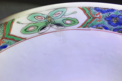 A Chinese famille verte bowl with fish, Kangxi