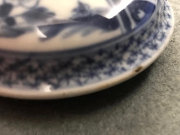 Un bel ensemble en porcelaine de Chine bleu et blanc, Kangxi et apr&egrave;s