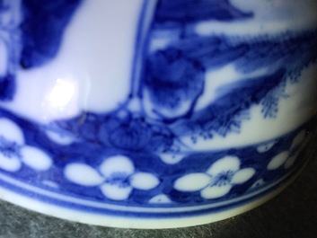 Un bel ensemble en porcelaine de Chine bleu et blanc, Kangxi et apr&egrave;s
