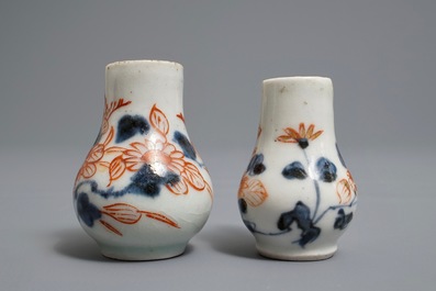 A pair of Japanese Imari miniature jugs, Edo, 18th C.